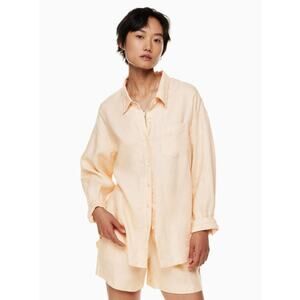 EUC Wilfred Free Relaxed organic Linen Shirt Aritzia sz: S women's